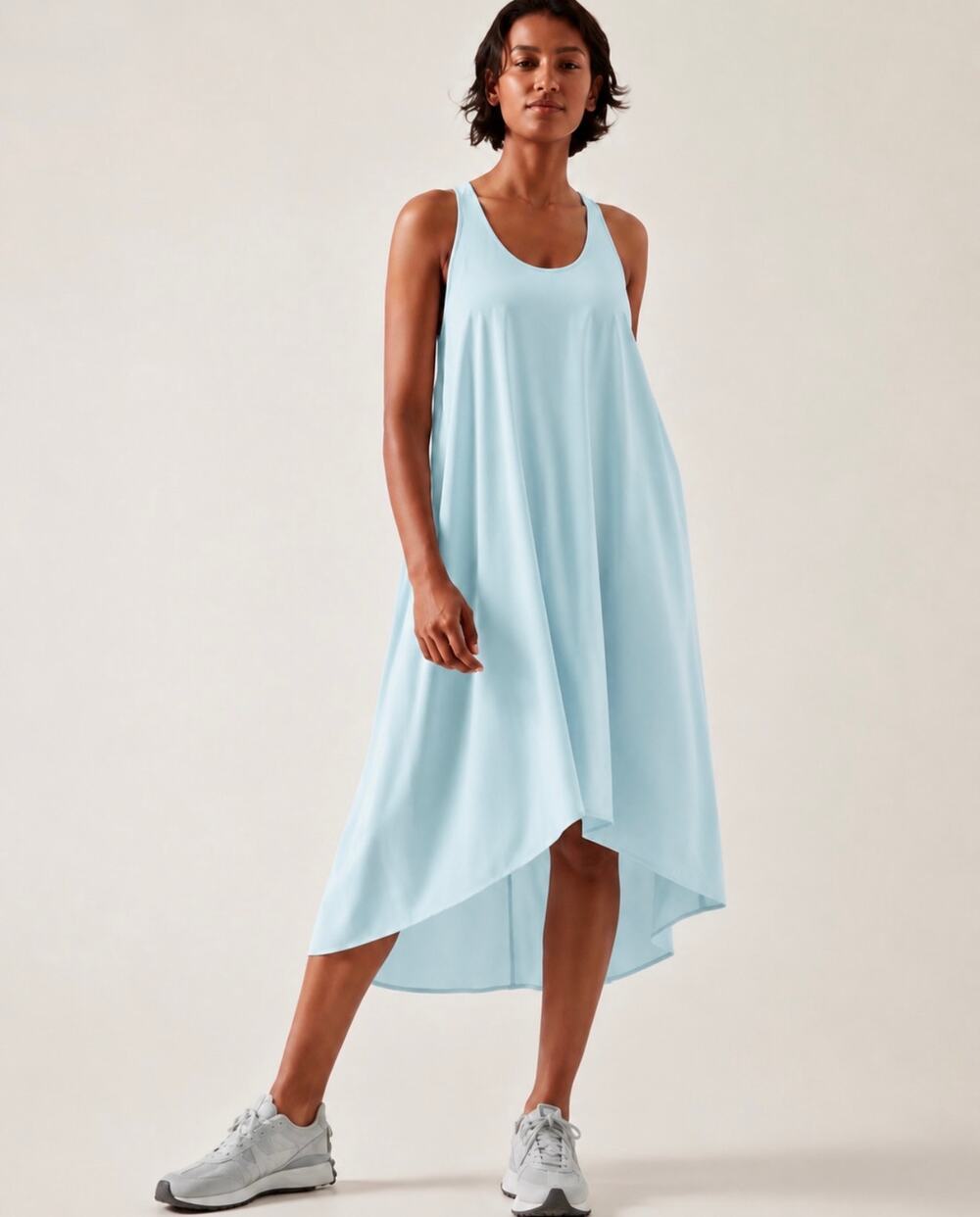 Athleta Presidio Traveler Maxi Dress Light Blue Size Small